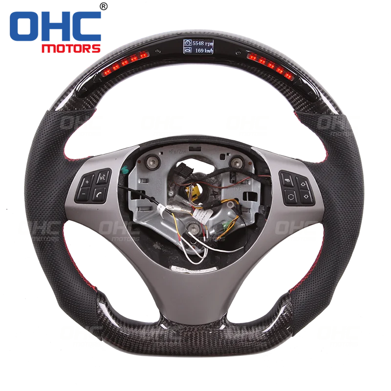 

LED Display Steering Wheel compatible for BMW E92 3 Series LED Racing Steering Wheel + Carbon Fiber