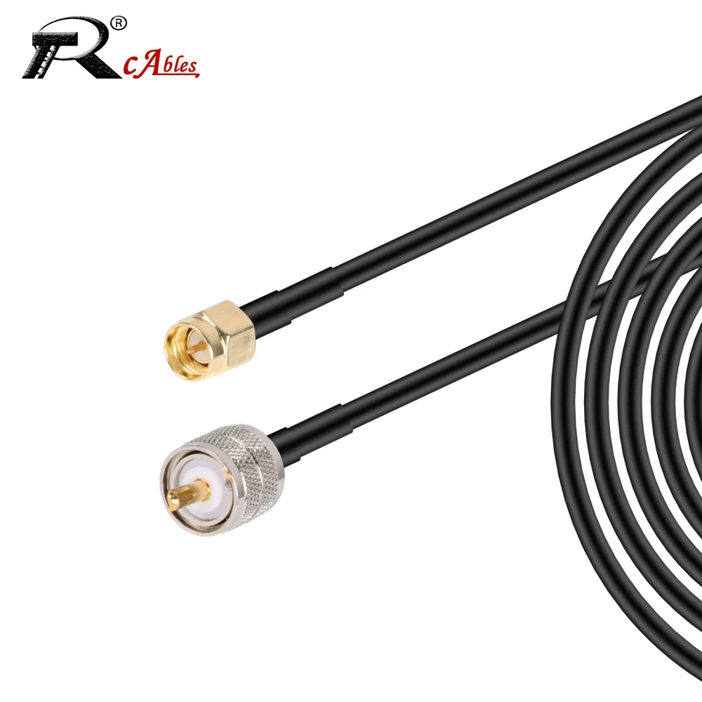 1M 2M 5M 10M 20M UHF SO239 Female Jack to RP-SMA Male RF Adapter RG58 Pigtail Cable 50 Ohm Coaxial Extension Cord Coax Jumper |