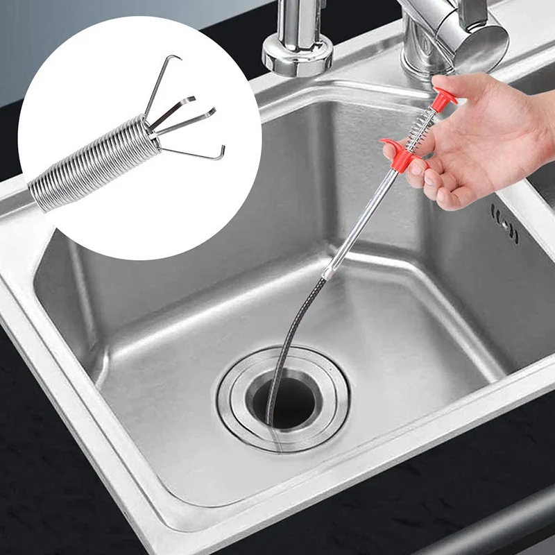 60cm Sewer Dredger Drain Spring Pipe Dredging Tools Drain Cleaner Sticks Clog Remover Kitchen Sink Cleaning Tool drain cleaner,drain cleaning tools,pipe cleaning tool,pipe cleaner,pipe dredging tools,pipe dredging tool
