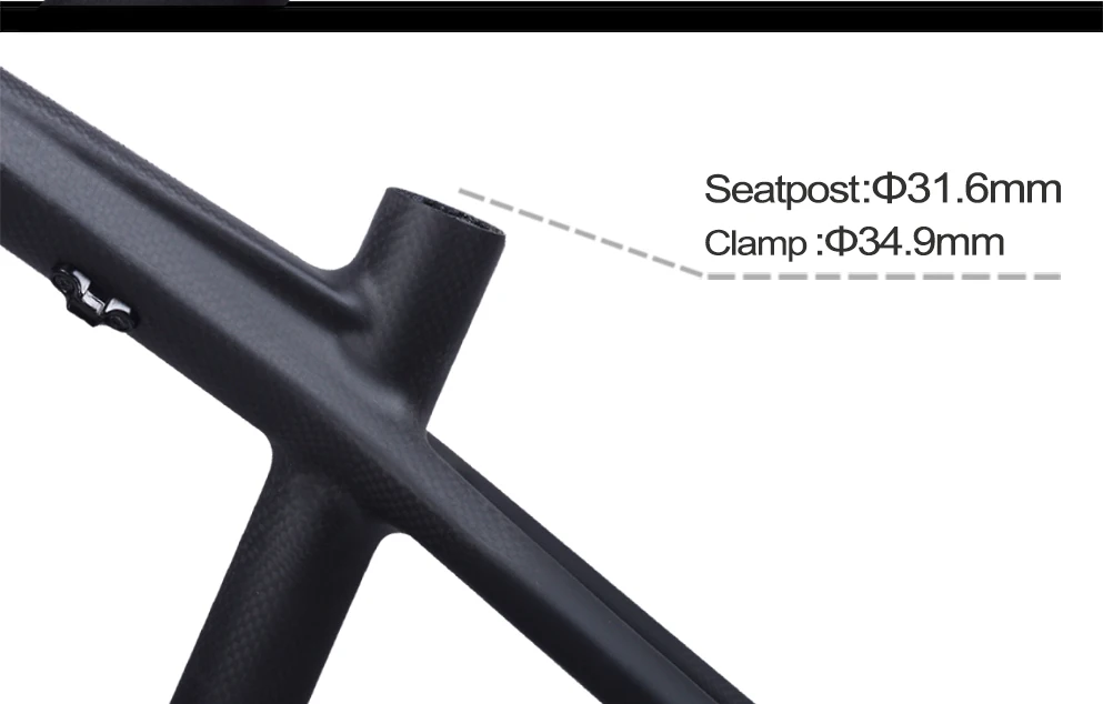 Top 2019 BXT 26er MTB frame 16/14inch 3K matte/glossy ultra light children bicycle frame 26 carbon kids frame + headset+clamp+BB92 13