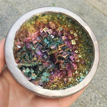 

Beautiful Mineral Specimen Bismuth Bowl Crystal Iridescent Minerals Rocks Home furnishing articles 1pcs