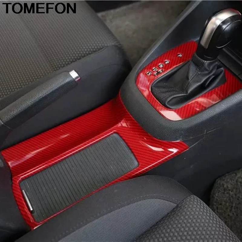 TOMEFON для Volkswagen Golf 6 MK6 2010 2011 2012 LHD коробка переключения передач Панель переднего сиденья держатель стакана воды крышка отделка Аксессуары ABS