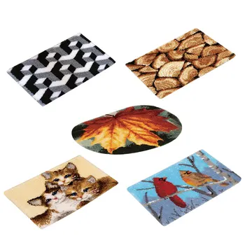 

DIY Latch Hook Rug Kits for Boys Girls Making Carpet - Printed Animales Hooking Crafts