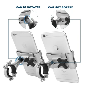 

1pc Aluminum Alloy Adjustable Bicycle Holder Anti-slip Handle Phone Mount