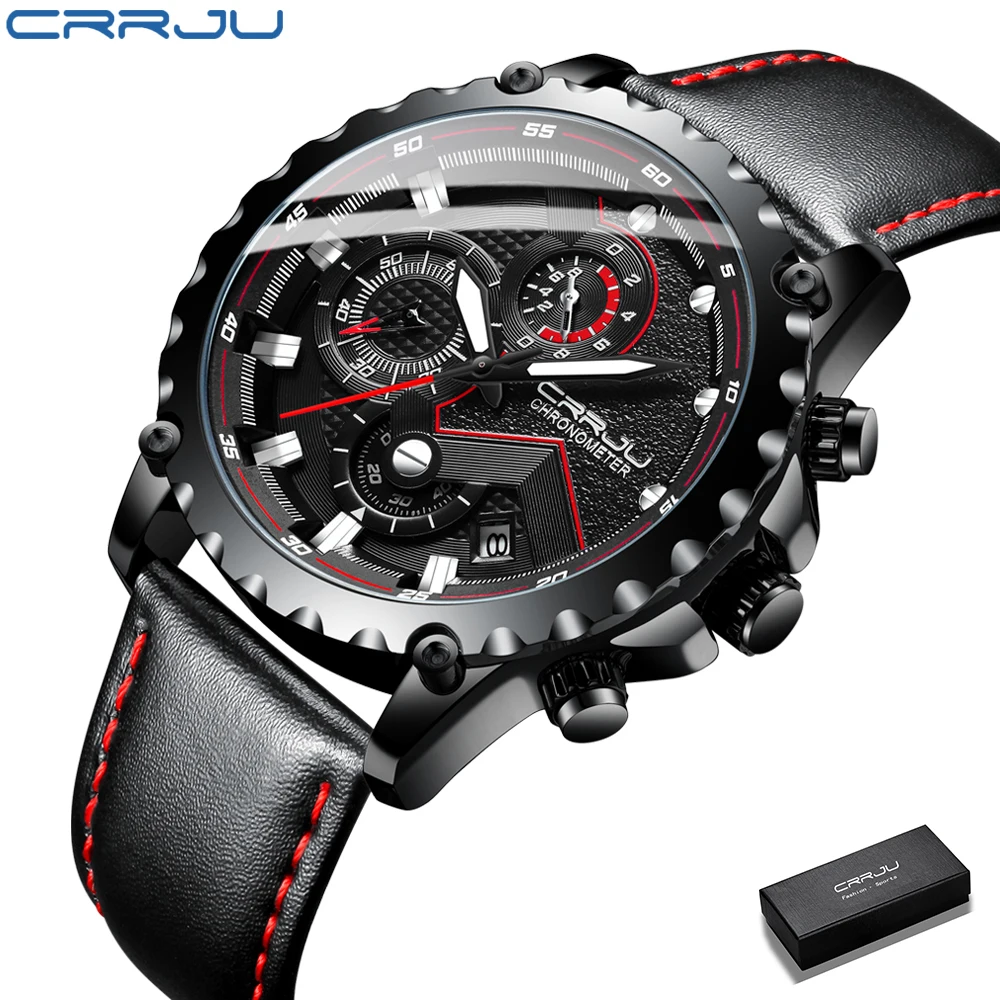 Crrju Men Watches Brand Fashion Sport Watches For Mens Quartz Clock Man