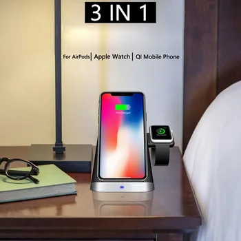 

3 In 1 P8X Wireless Charger Dock Station For Apple Watch IPhone AirPods For Samsung Brand New And High Quality