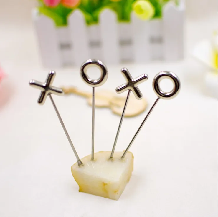 10 компл./лот)+ XOXO трубочки для аперитива свадьбы пользу вилки для фруктов из нержавеющей стали в подарочных мешочки, принадлежности для праздника
