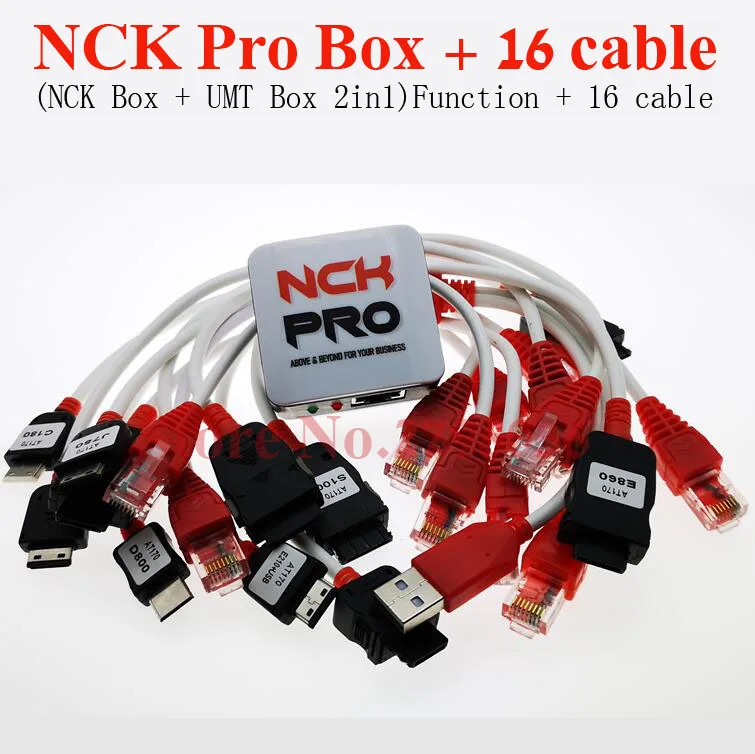 Последняя версия NCK PRO 2 BOX(NCK BOX+ UMT BOX) 2 в 1 Функция+ 16 кабель