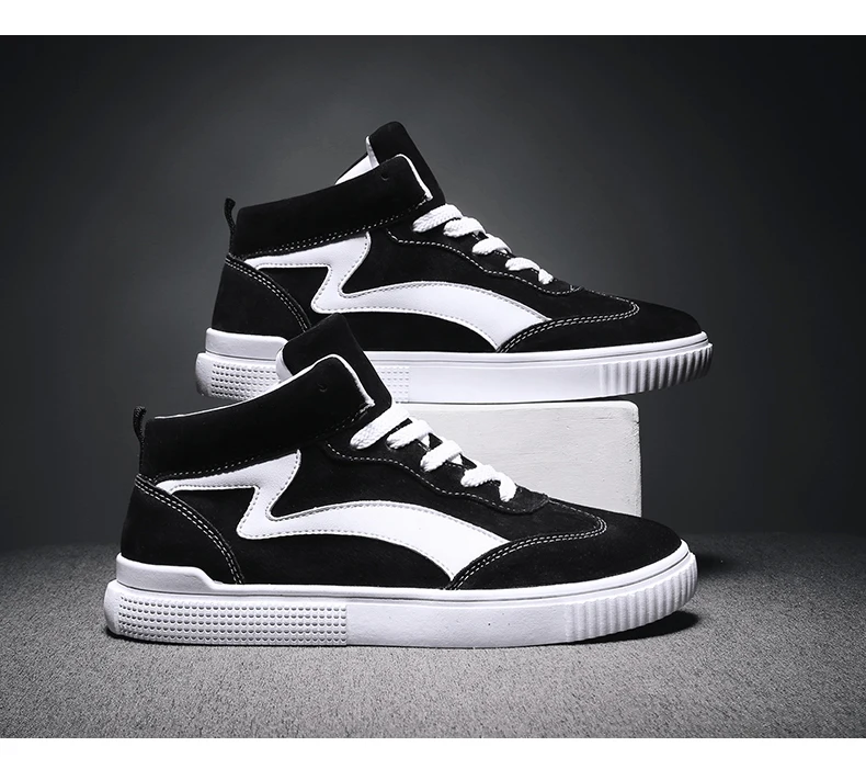 Winter Fashion Leather High Top Sneakers Men Shoes With Fur Plush Warm Casual classic snow boots Comfortable Male Footwear