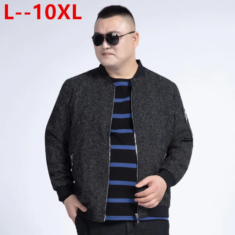 10XL 8XL 6XL 5XL Весенняя Новинка Мужская куртка-бомбер на молнии мужская повседневная Уличная Хип-хоп приталенная куртка-пилот Мужская одежда размера плюс