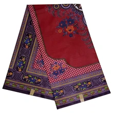 Вечерние ткани в африканском стиле, 6 ярдов, хлопок, красная ткань с принтом, нигерийский Анкара, настоящий голландский воск