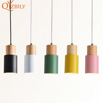 

Modern Pendant lights Wood Pendant lamp Nordic Design hanging lamp loft rope for bar dining room lamparas de techo light fixture