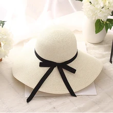 Соломенная шляпа, Пляжная, летняя, для улицы, для путешествий, Женская широкополая шляпа, солнцезащитные шляпы, защита от солнца, женская шляпа от солнца, bone chapeu feminino