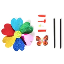 Ветряная мельница детские игрушки Бабочка свечение Декор садовые украшения красочные открытый Спиннер E65B