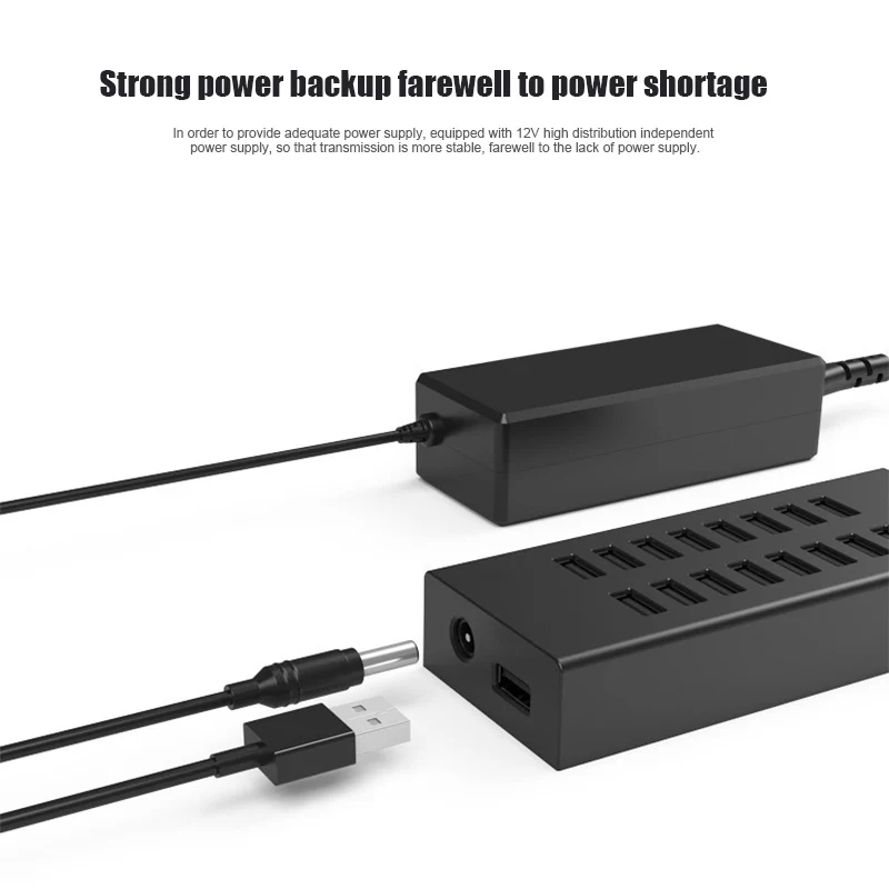 16-портовый промышленный Класс сплиттер независимых Питание USB2.0 usb-концентратор с одним портом для шестнадцать Интерфейс с блок питания OUJ99