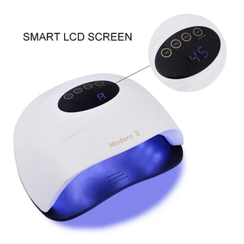 

2020 new arrival Modern 3 Nail Dryer LED UV Lamp 90W For All Gels 45 Leds UV Lamp for Nail Machine Curing 10s/30s/60s/99s Timer