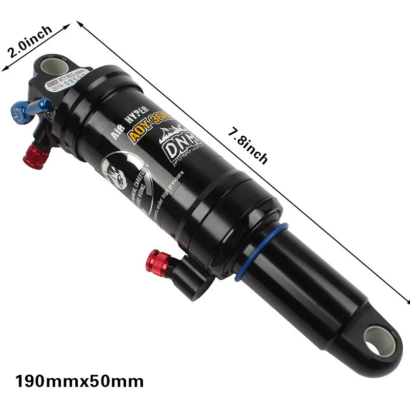 A0Y36RC 190x50mm Велосипедный Задний амортизатор, катушка для горного спуска, задний амортизатор с блокировкой, MTB горный велосипед, воздушный пружинный амортизатор - Цвет: A0Y36RC 190x50mm