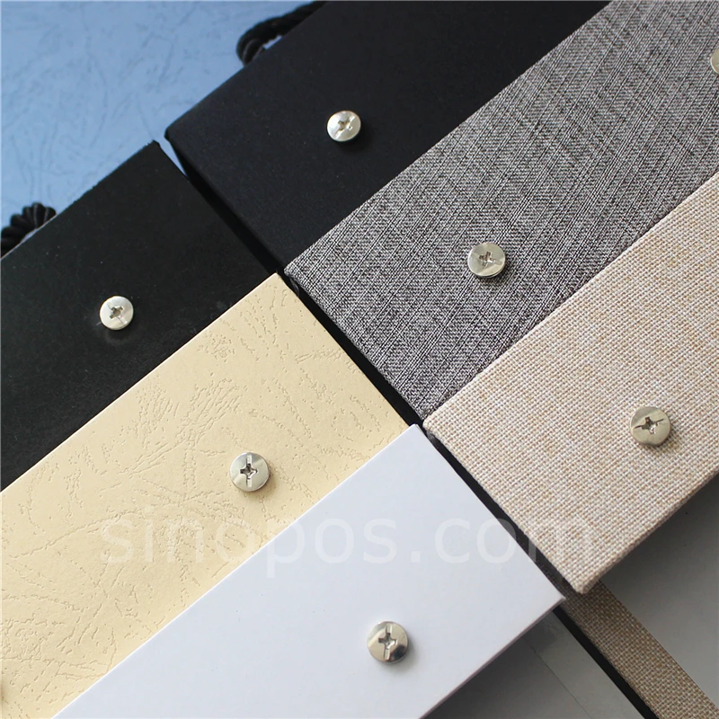 Fabric Samples Book Cover 175mm, swatch stack pad card holder textile materials stackbook 7" leather cloth display binder hanger 6
