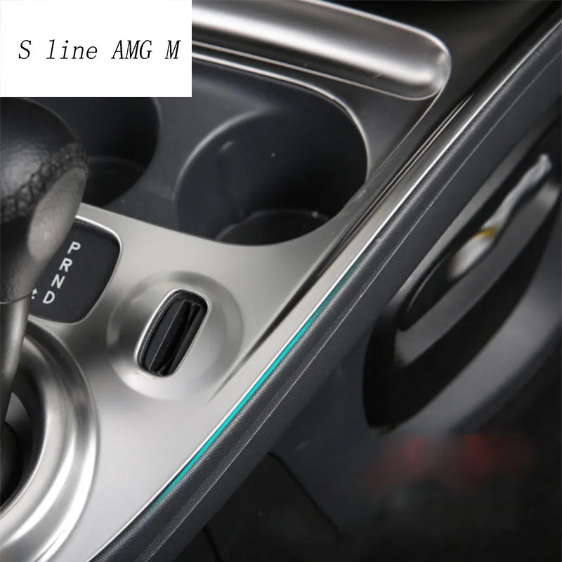 Автомобильный Стайлинг для Mercedes Benz Smart 453 Fortwo Forfour Центральная панель переключения передач с подлокотником наклейки на чашки воды