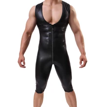 Мужское сексуальное боди, женское белье, кожаное нижнее белье на молнии спереди, сценическое танцевальное белье, корсеты, мужские трико, боди, костюмы, боди