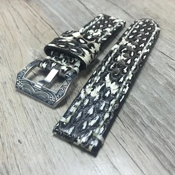 

Handmade Really Boa Leather Watch Strap Adapter Men Analog Watch 20/22/24mm/26MM Leather Watch Strap replacement strap watches