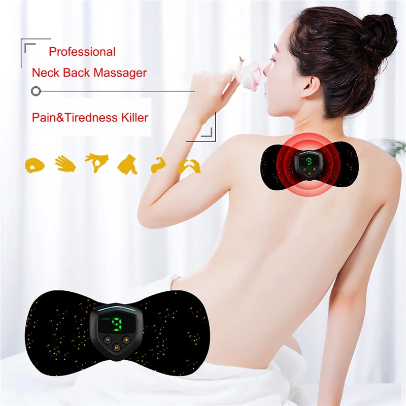 Mini Neck Massager Back And Neck Vibro Massager Electric Chinese Medicine EMS Tens Health Care Machine Shiatsu Massager Shiatsu