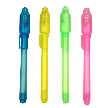 

4pcs Durable Invisible Ink Pen Non Toxic With UV Light Kids Gift DIY Marker Writing Drawing Tool Office Supplies Secret Messages