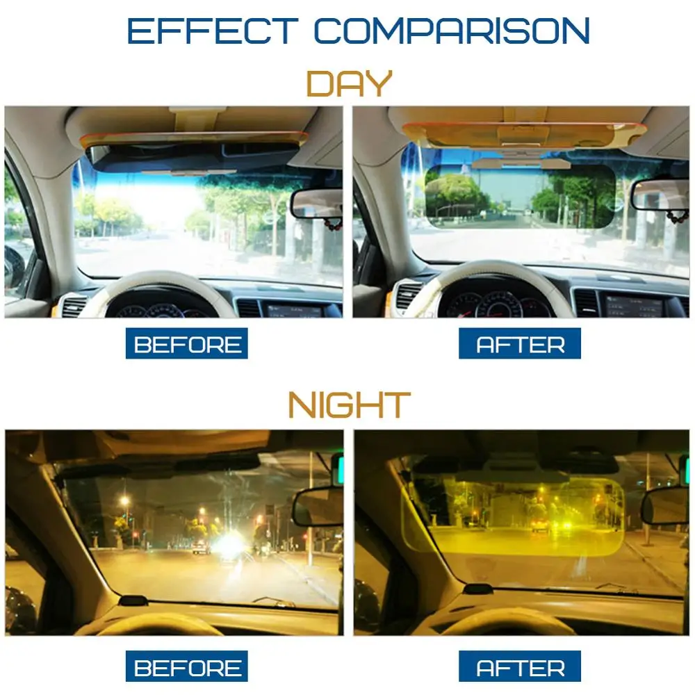 Universal Auto Sonnenblende Anti-Blend Anti-UV verstellbarer Blocker  polarisierte Sonnenschutz platte klare Sicht Suvs LKW Auto Zubehör -  AliExpress