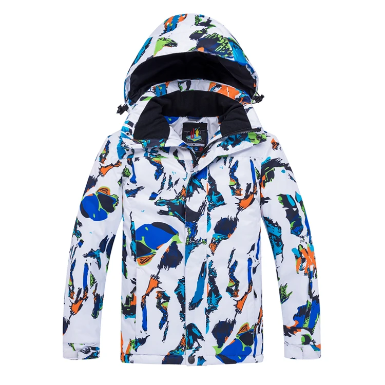 Зимний костюм для детей-30 теплый водонепроницаемый ветрозащитный костюм зимняя куртка для сноуборда+ зимние штаны для мальчиков и девочек - Цвет: picture jacket