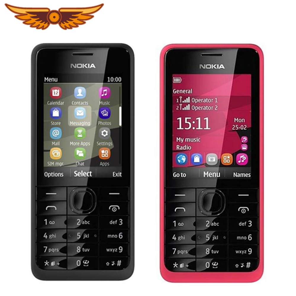 Оригинальный Nokia 301 разблокированный WCDMA 2 4 &quotдве sim карты 3.2MP QWERTY клавиатура
