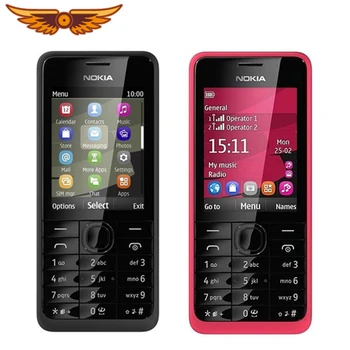 

Original Nokia 301 Unlocked WCDMA 2.4“ Dual SIM Cards 3.2MP QWERTY Keyboard Refurbished Mobile Phone Free Shipping