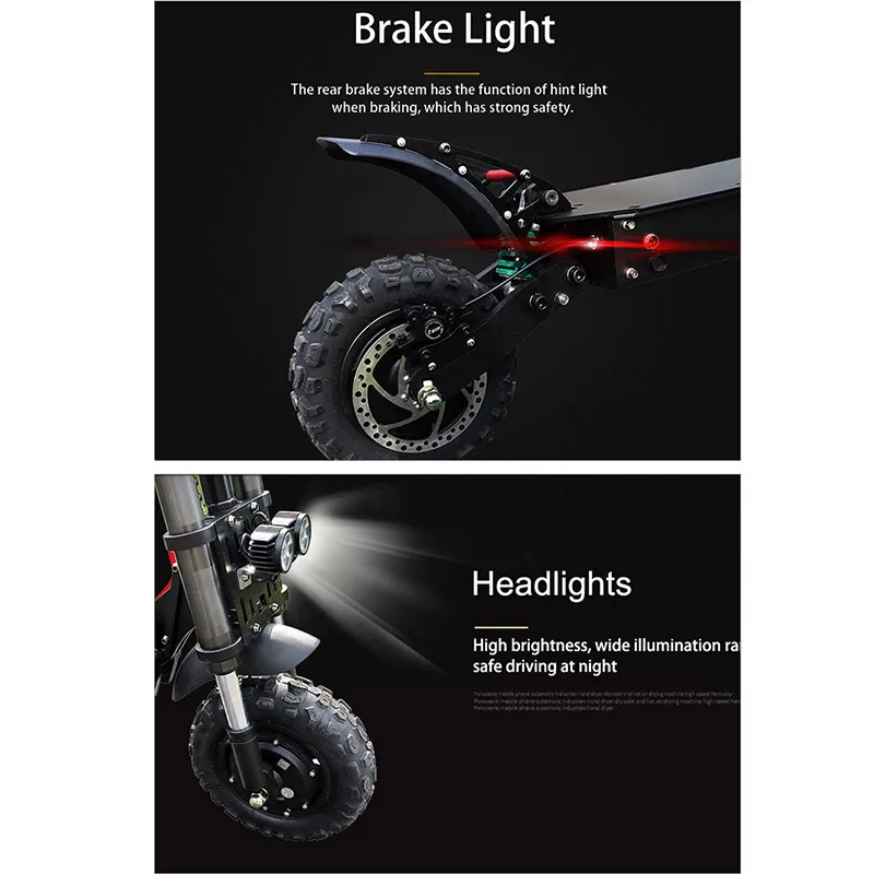  11inch Off Road Electric Scooter 105km Samsung Battery 60v2600w Foldable Escooter Hoverboard Patine