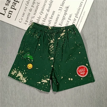 

BOBOZONE Splash dog embroidery shorts green for kids boys summer shorts