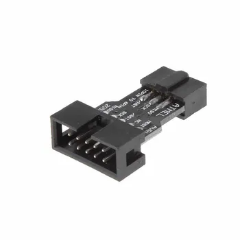 

10 Pin to 6 Pin Adapter Board for AVRISP MKII USBASP STK500 High Quality