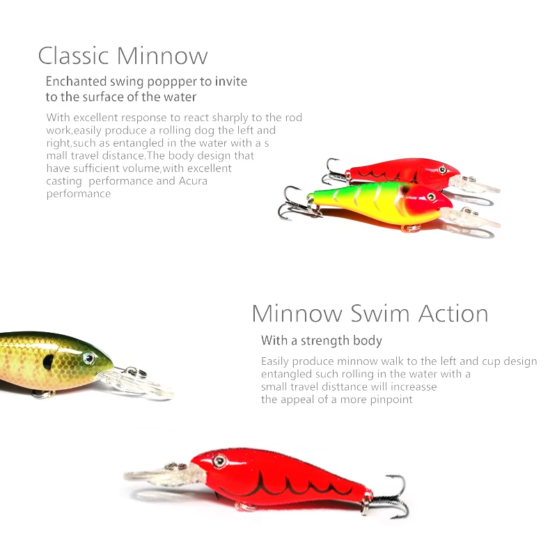 Banshee 5cm 4.9g Tungsten weight system Top fishing lures minnow