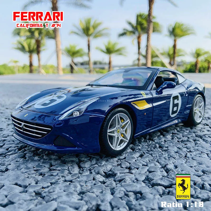 Модель автомобиля Bburago из сплава 1:18 Ferrari California T 70-е юбилейное издание | Игрушки и