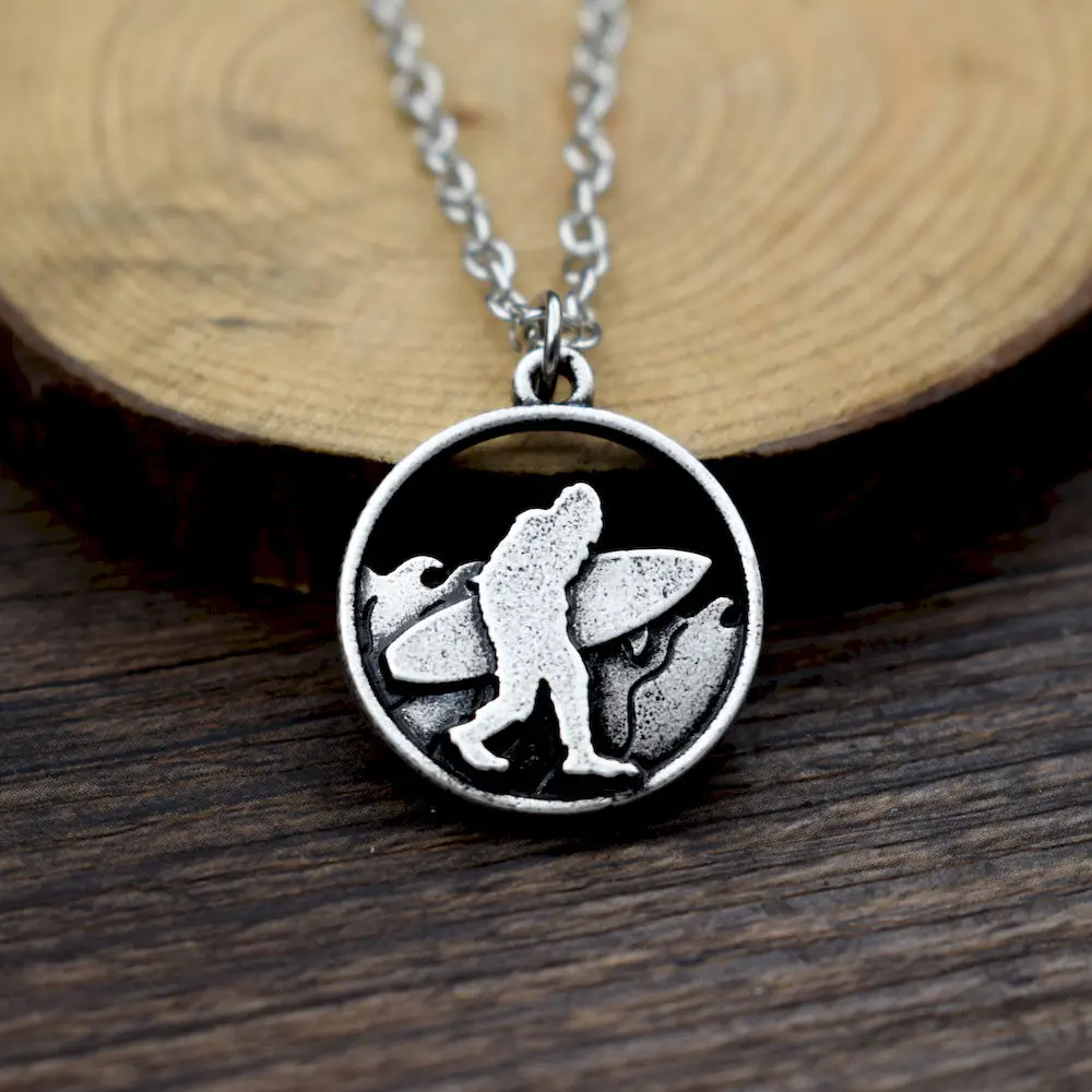 10 шт. Sasquatch серфинга bigfoot ожерелье на открытом воздухе