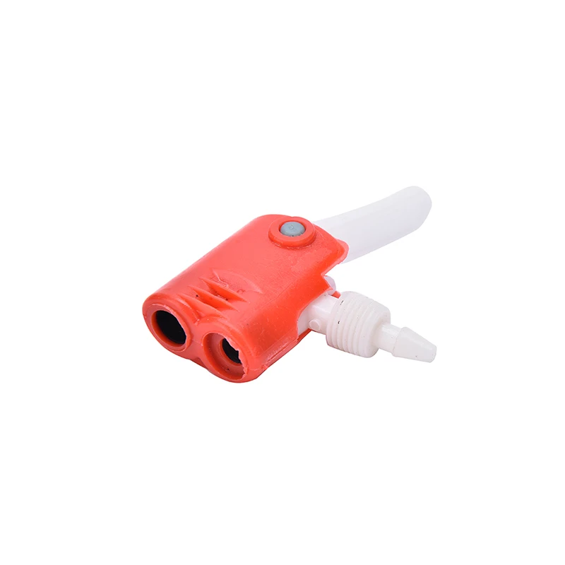 New 1pcs Red Bicycle Bike Cycling Pump Integrated Air Nozzle Conversion Nozzle Manual Air Pump Portable Outdoor Accessories