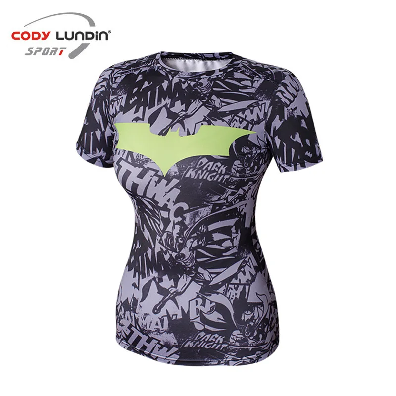 BBJ Rashguard T Shirts For Women Short Sleeve MMA Compression Muay Thai Kickboxing Gym Sportwear