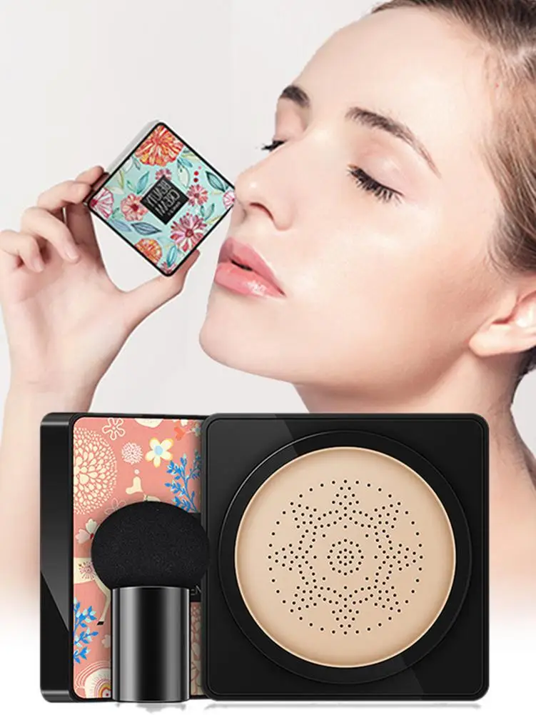 

Korean Mushroom Head BB Air Cushion Foundation CC Cream Concealer Whitening Makeup Cosmetic Waterproof Brighten Face Base Tone M