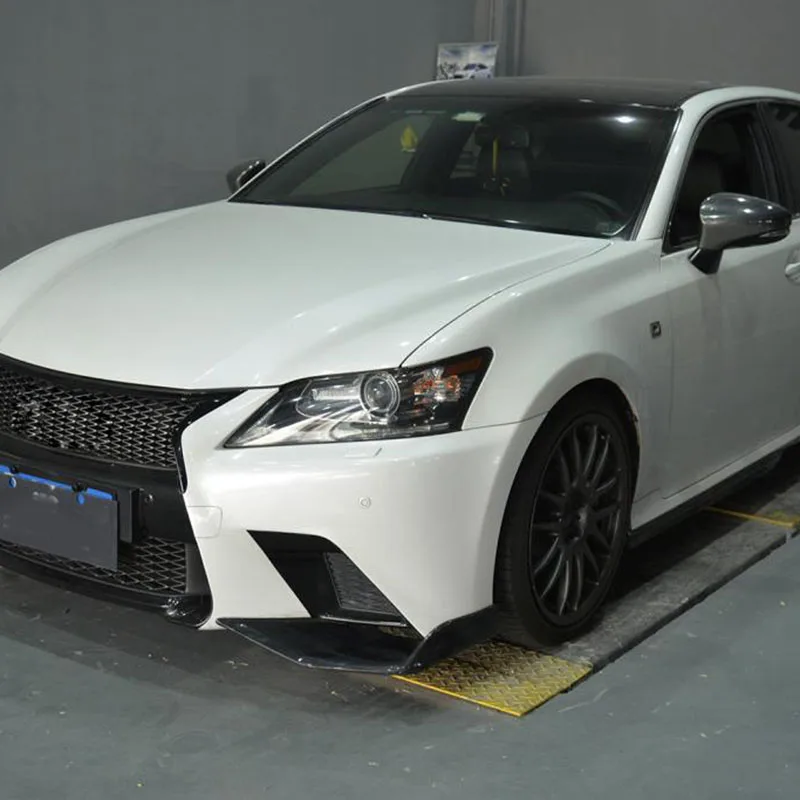 1 пара FRP передний бампер спойлер разветвители крылья закрылки Cupwings для Lexus GS F Sport 2012- углеродное волокно