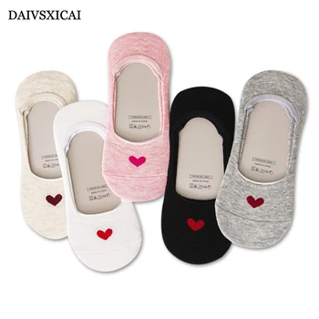 

5Pair/lot=10pieces Summer Fashion Love Ladies Boat Socks Casual Cotton Invisible Female Short Socks