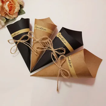 

50pcs DIY Bouquet Kraft Paper Handmade Flower Gift Box Folding Card for Gift Package, Kraft Paper