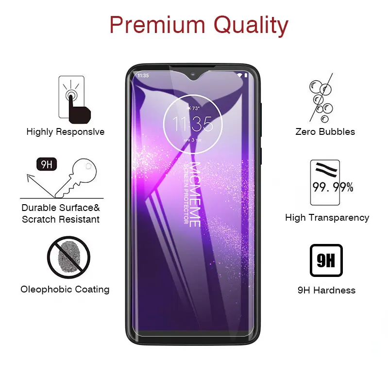 Закаленное стекло для Motorola One макро Защитное стекло для экрана