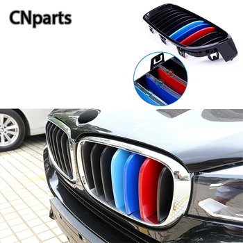 

3X Auto Car Styling Motorsport Stickers For BMW X5 F15 E53 E70 G05 X5 2016 2017 2018 2019 Front Racing Grille Clip Strips Cover