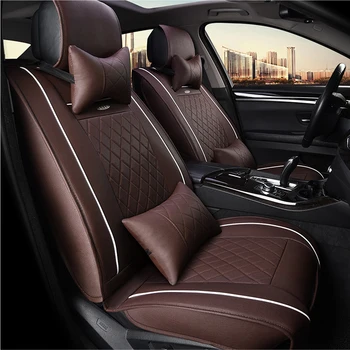 

WLMWL Universal Leather Car seat cover for Audi all models a3 8v a4 b6 b9 b8 c7 q5 a5 a6 c6 q7 q3 car styling auto Cushion