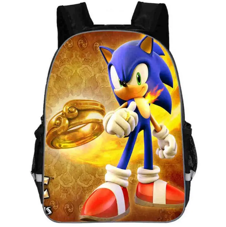 photo color Рюкзак для мальчиков с героями мультфильмов Super Mario Bros Sonic, школьные сумки с героями мультфильмов, рюкзак для начальной школы, школьные ранцы для мальчиков, Mochila Sac A Dos - Цвет: photo color