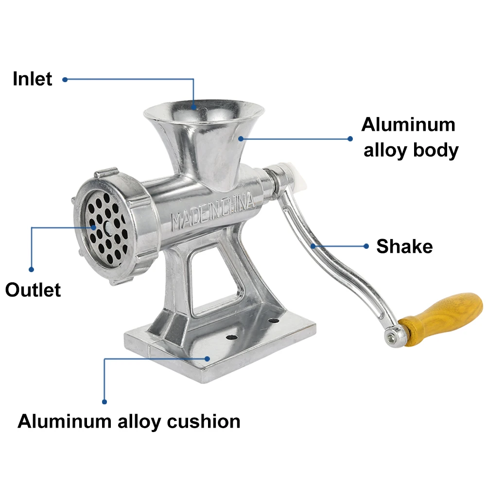 Ручной Мясорубка из алюминиевого сплава для приготовления лапши, колбасы, ручные гаджеты, мясорубка для дома, кухни, кухонные инструменты, кухонный комбайн