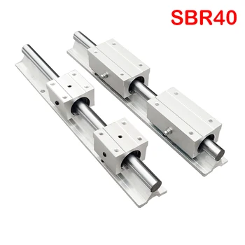 

2pcs linear rail SBR40 linear guide 100mm to 2250mm 40mm Linear rails 4 pcs SBR40UU Ball Bearing Block CNC Router