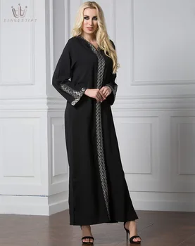 

Arabia Dress Turkey Muslim Slit-Side Hooded Week-Style Robe Ramadan Loose Casual Women Muslim Dress for Women Long Sleeve